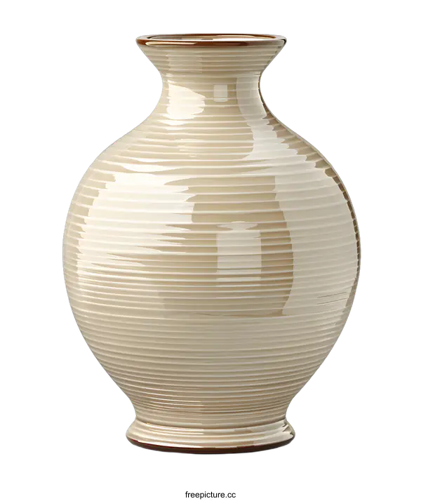 [Transparent Background PNG]beige ceramic vase