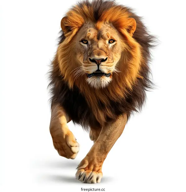 Majestic Lion in Action