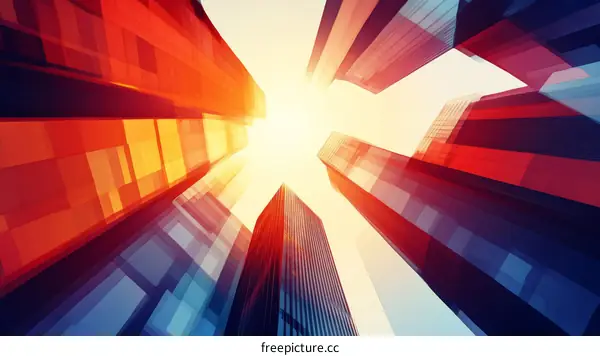 Modern City Skyline Abstract Illustration