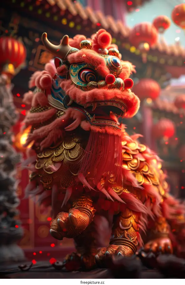 Lion Dance Performance - Culture and Celebration