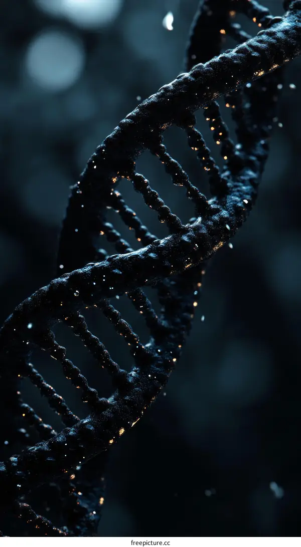 Detailed Illustration of a DNA Double Helix