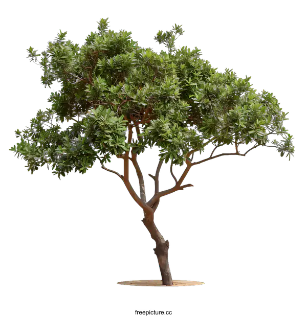 [Transparent Background PNG]Isolated Green Tree With White Background