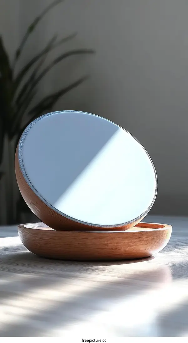 Stylish Wooden Portable Mirror with Modern Design