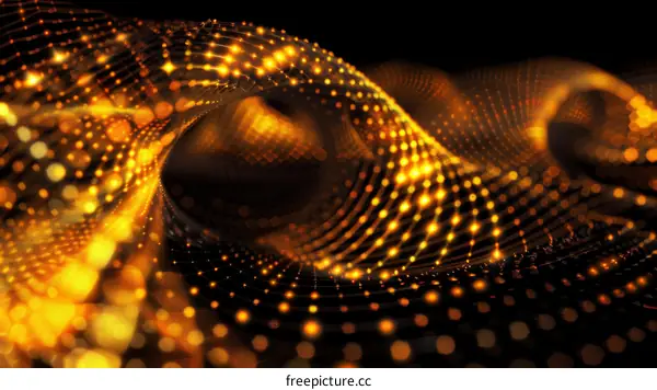 Abstract Background With Golden Lights