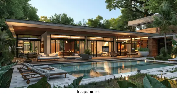 Modern Tropical Contemporary House with Pool