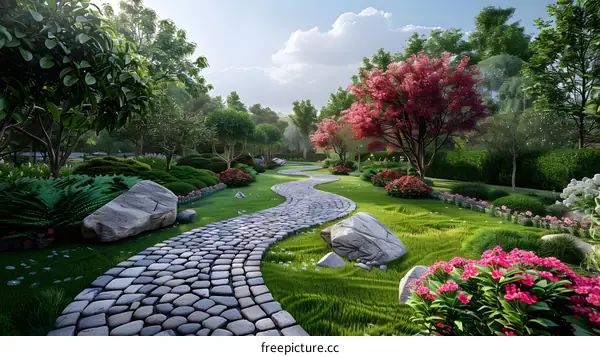 Garden landscape design renderings
