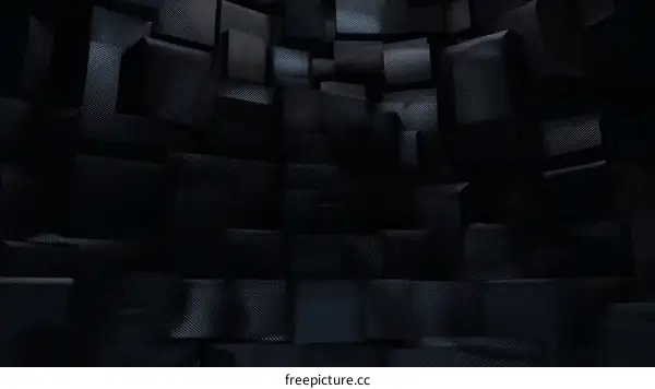 Abstract Dark Cubic Geometric Background Design