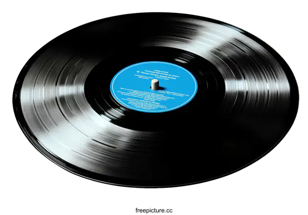 [Transparent Background PNG]Vintage Vinyl Record Close-up