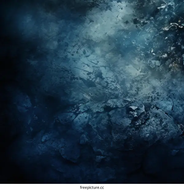 Mystical blue rock texture background