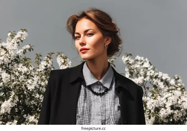 Elegant Woman in Spring Fashion