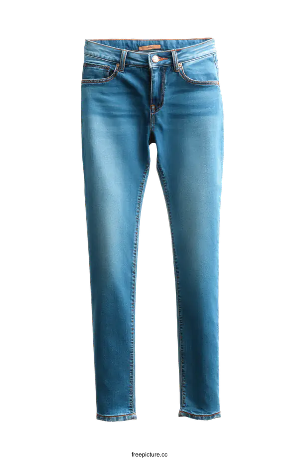 [Transparent Background PNG]Light Blue Denim Jeans for Women