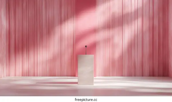Pink Room Showcase with Minimalist Display