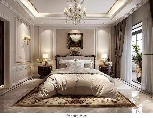 European-style luxury bedroom