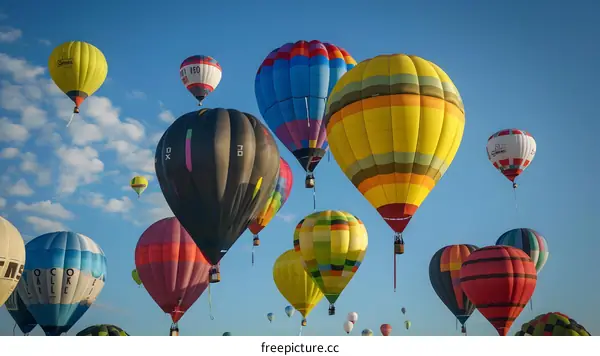 Colorful Hot Air Balloons Flying In The Sky