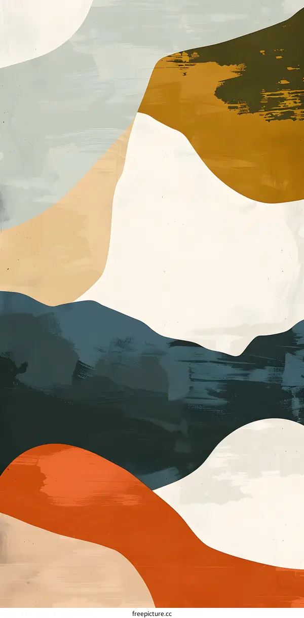 Abstract Art with Multicolored Geometric Shapes