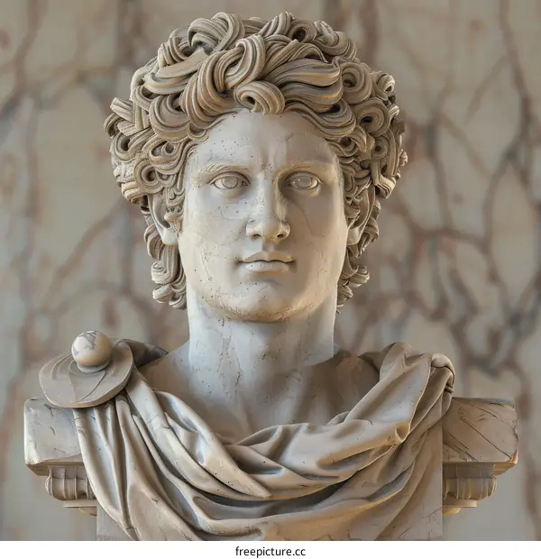 Ancient Roman Bust of a Young Man