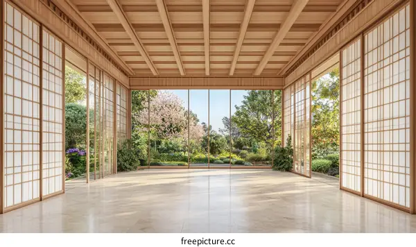 Elegant Japanese Style Room with Garden View