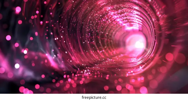 Abstract Pink Swirl Tunnel with Bokeh