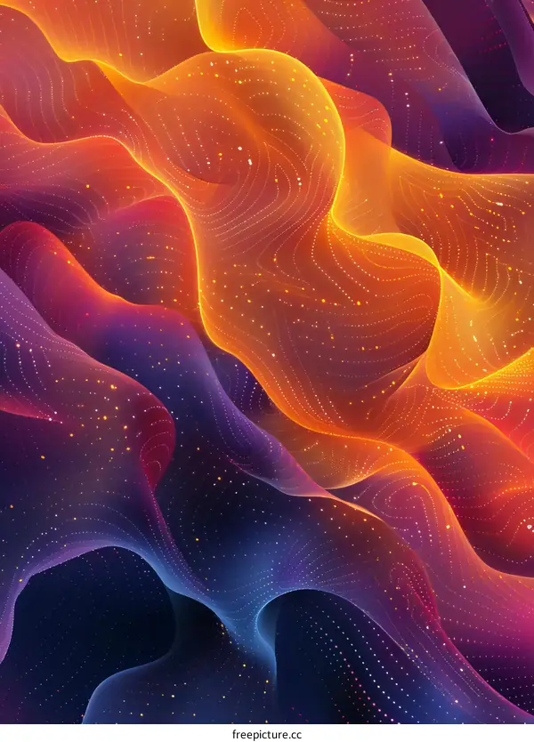Abstract Colorful Flowing Lines