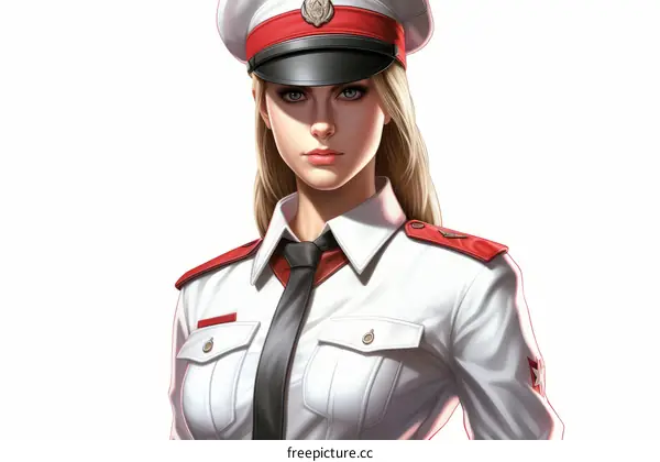 Blonde Military Woman