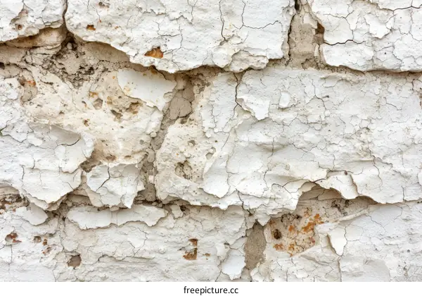 Distressed Whitewash Brick Wall Texture Background