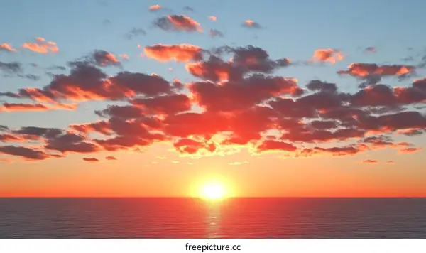 Beautiful Sunset over the Ocean