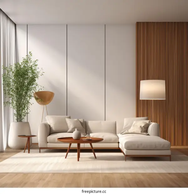 Bright and Airy Living Room With Natural Textures