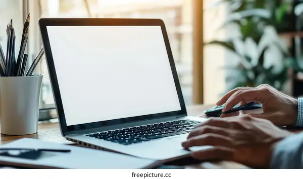 Modern Workplace Laptop Workspace