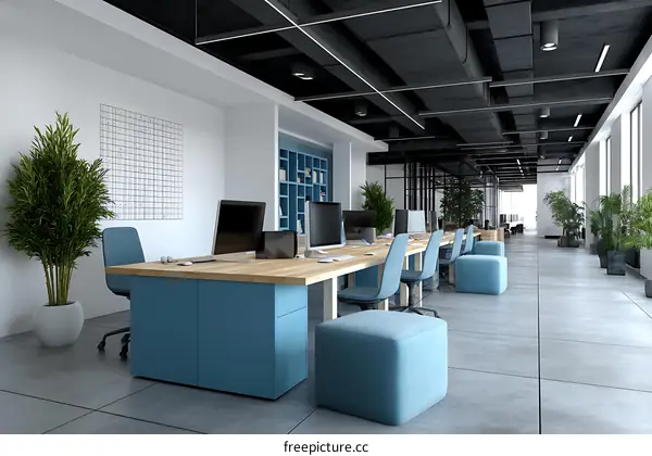 Modern Open Plan Office Space Interior