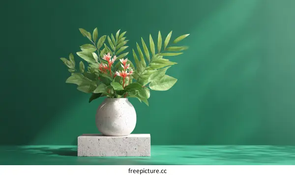 Elegant Floral Arrangement on a Modern Display