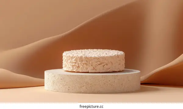 Beige Abstract Product Display Podium