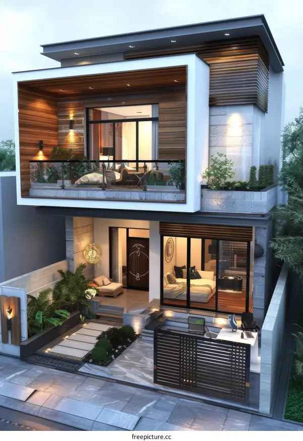 Modern Two-Story House Exterior Design