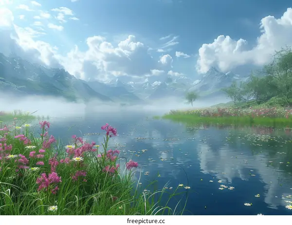 Stunning Lake and Mountain Landscape