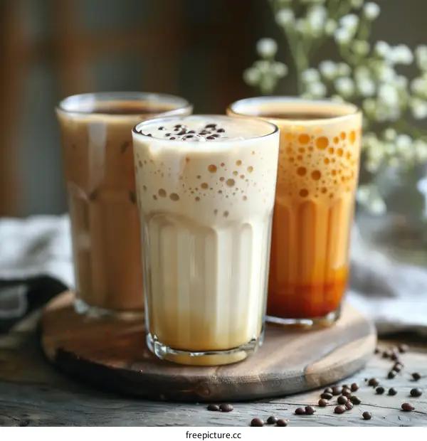 Freshly Brewed Iced Coffee in Glass
