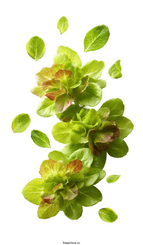 [Transparent Background PNG]Freshness Lettuce Composition on White Background