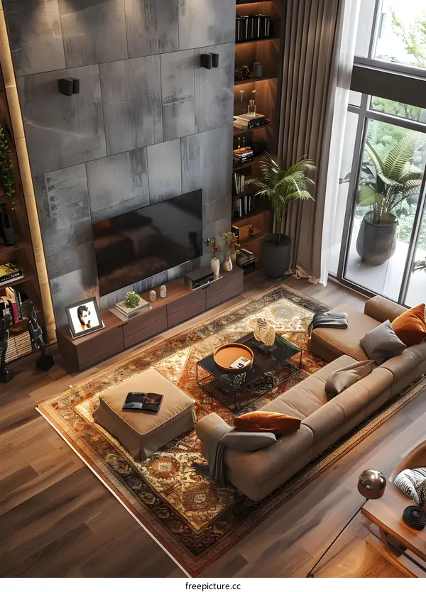 Modern minimalist style living room