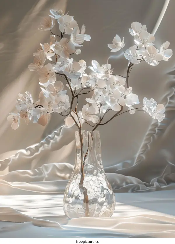 Elegant Floral Arrangement in Transparent Vase