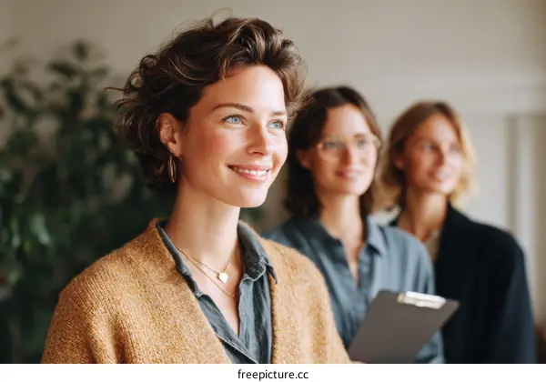 Three Women in Business Casual Attire