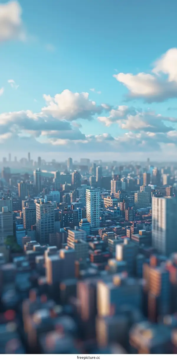 Urban Skyline with Blue Sky