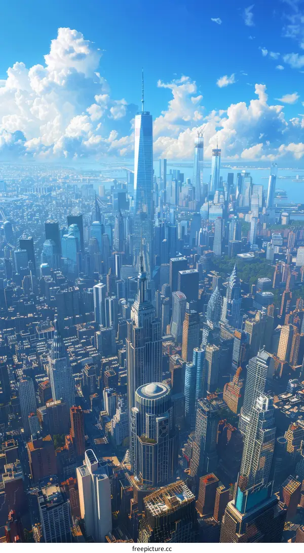 New York City Skyline with Famous Landmarks