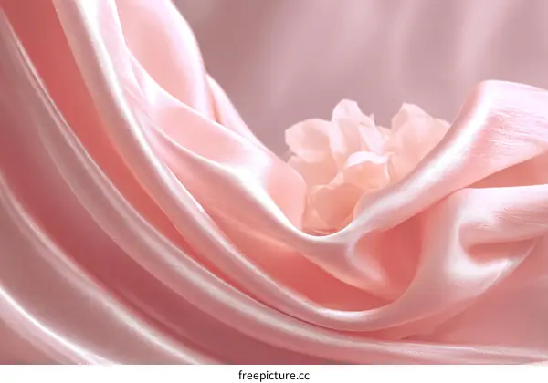 Delicate Pink Satin Fabric Texture