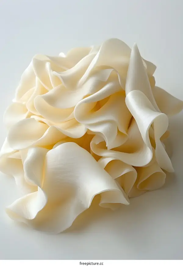 Cream colored ruffles