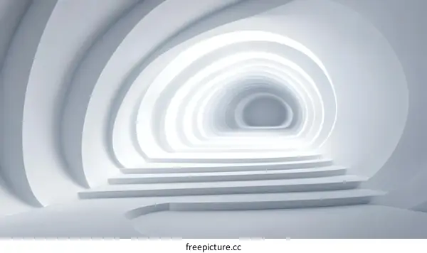 Abstract Futuristic Architectural Pathway