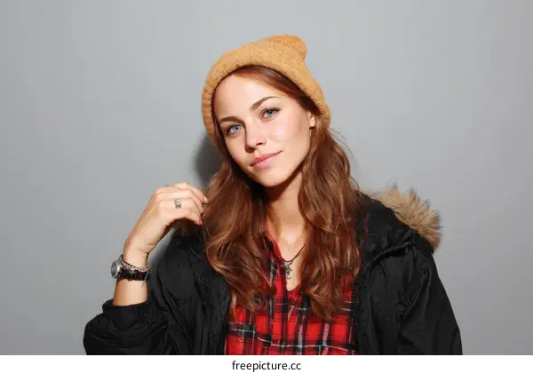 Young Woman in Winter Fashion