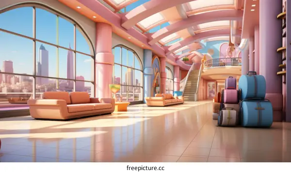 City Airport Illustration