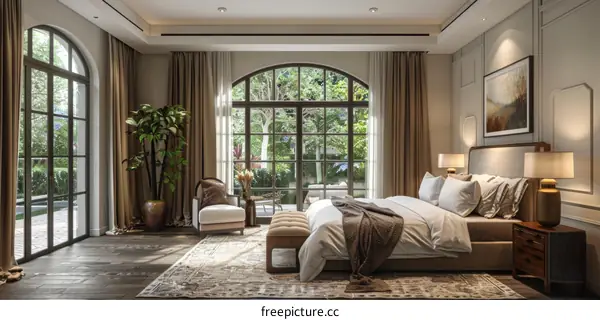 Luxury Bedroom Interior Design Illustration