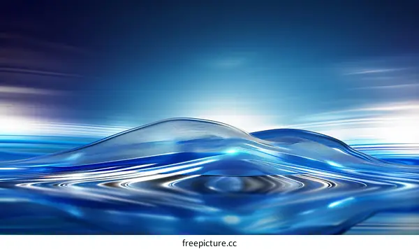 Blue and white abstract waves background