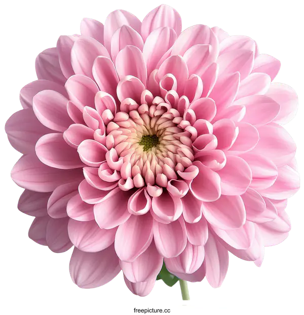 [Transparent Background PNG]Closeup of a Beautiful Pink Chrysanthemum