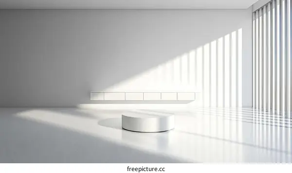 Modern Empty White Room Interior Design Showcase