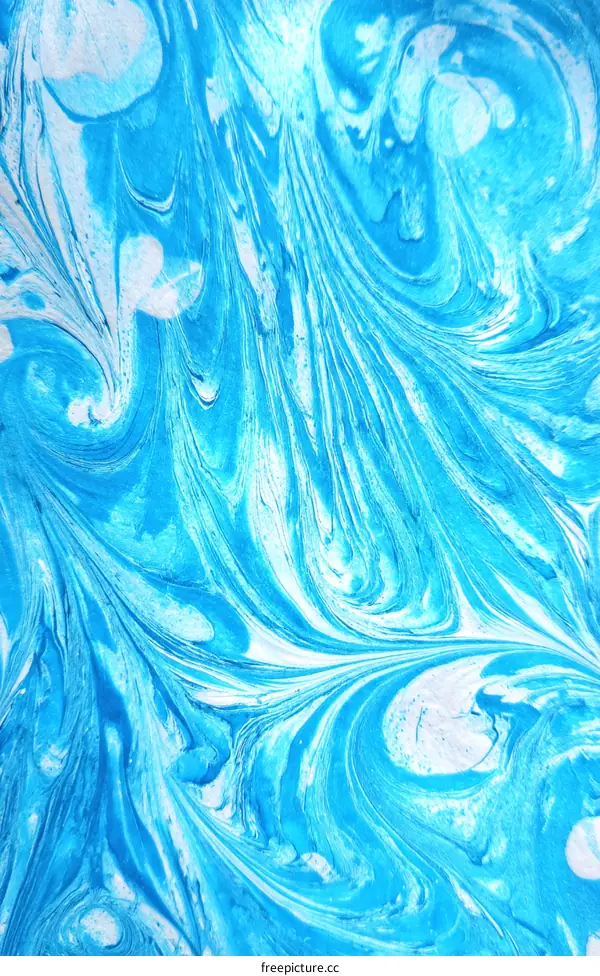 Abstract Blue and White Marbling Art Background